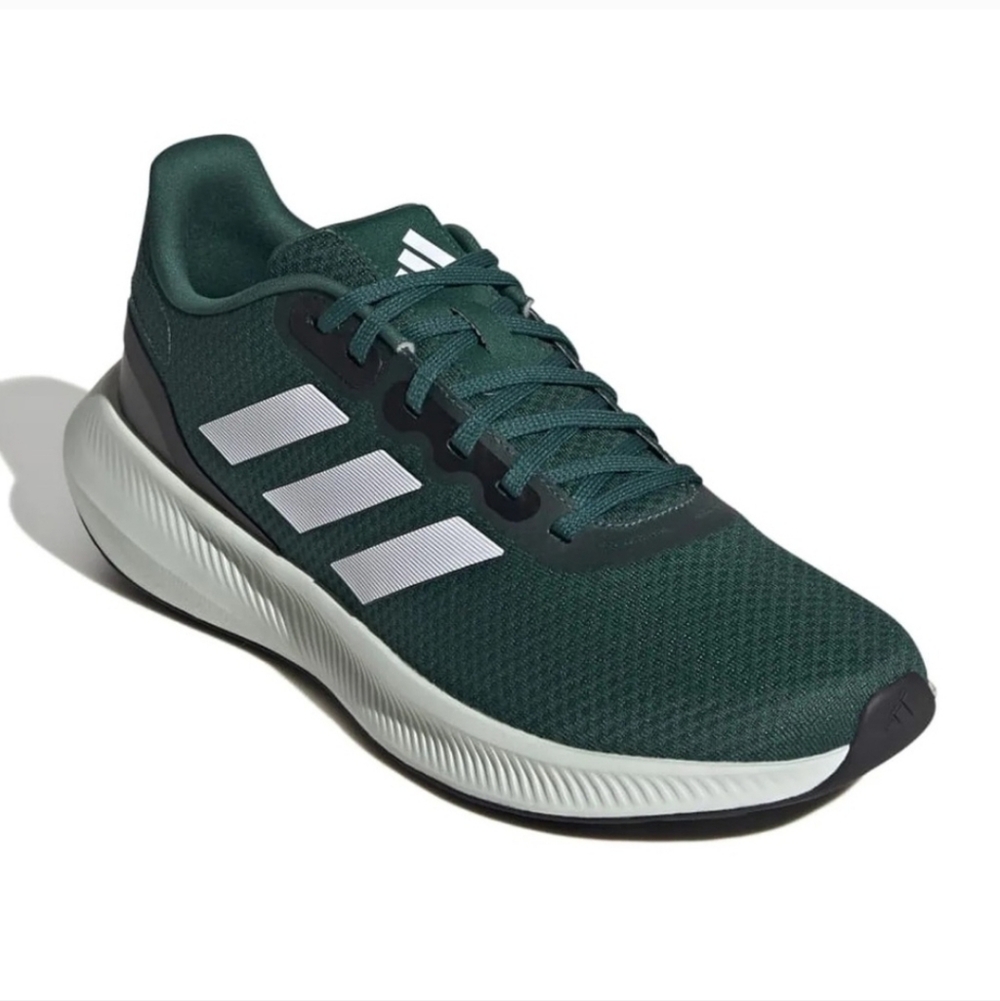 Adidas Runfalcon 3.0 Men's Green & White Running Shoes Size 8